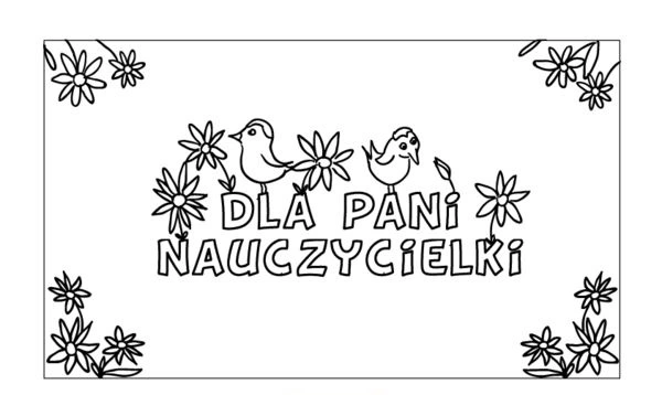 Coloring book card for the teacher